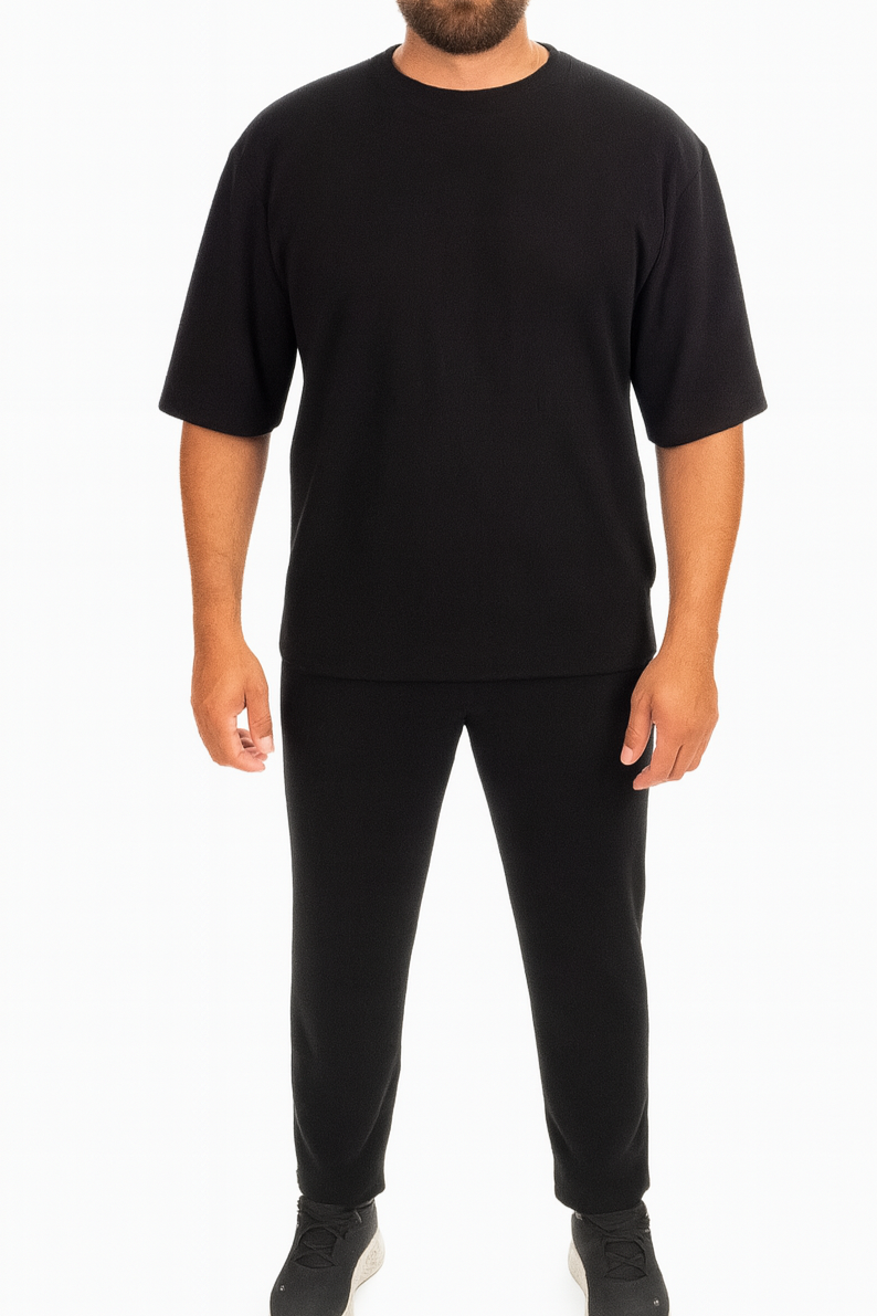 Ribbed cotton comfy set