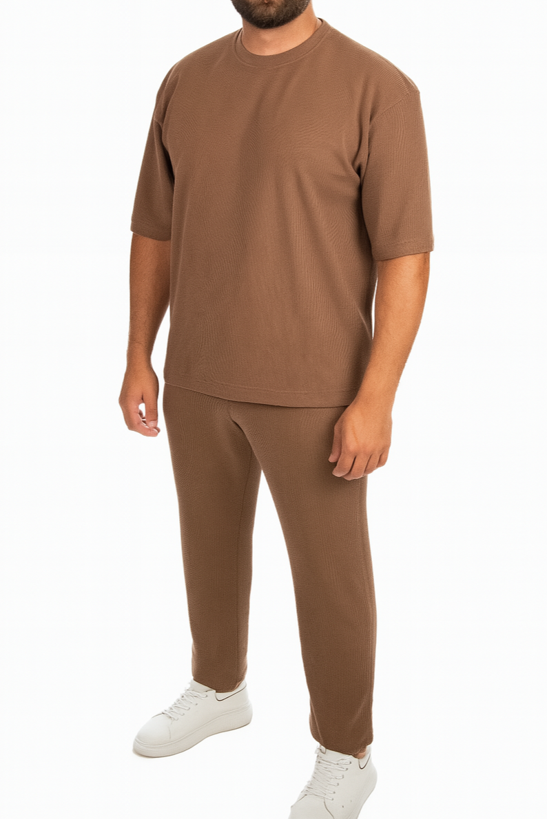 Ribbed cotton comfy set