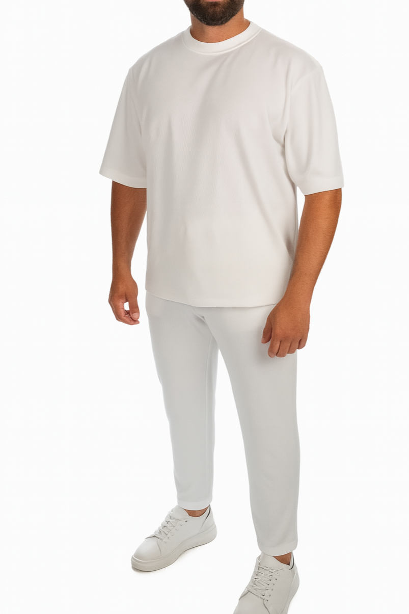 Ribbed cotton comfy set