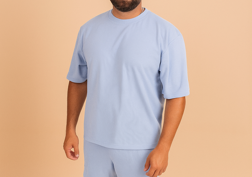 Ribbed cotton oversized t-shirt