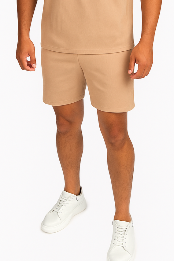 Ribbed cotton comfy short