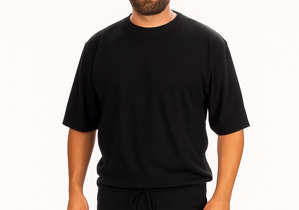Ribbed cotton oversized t-shirt