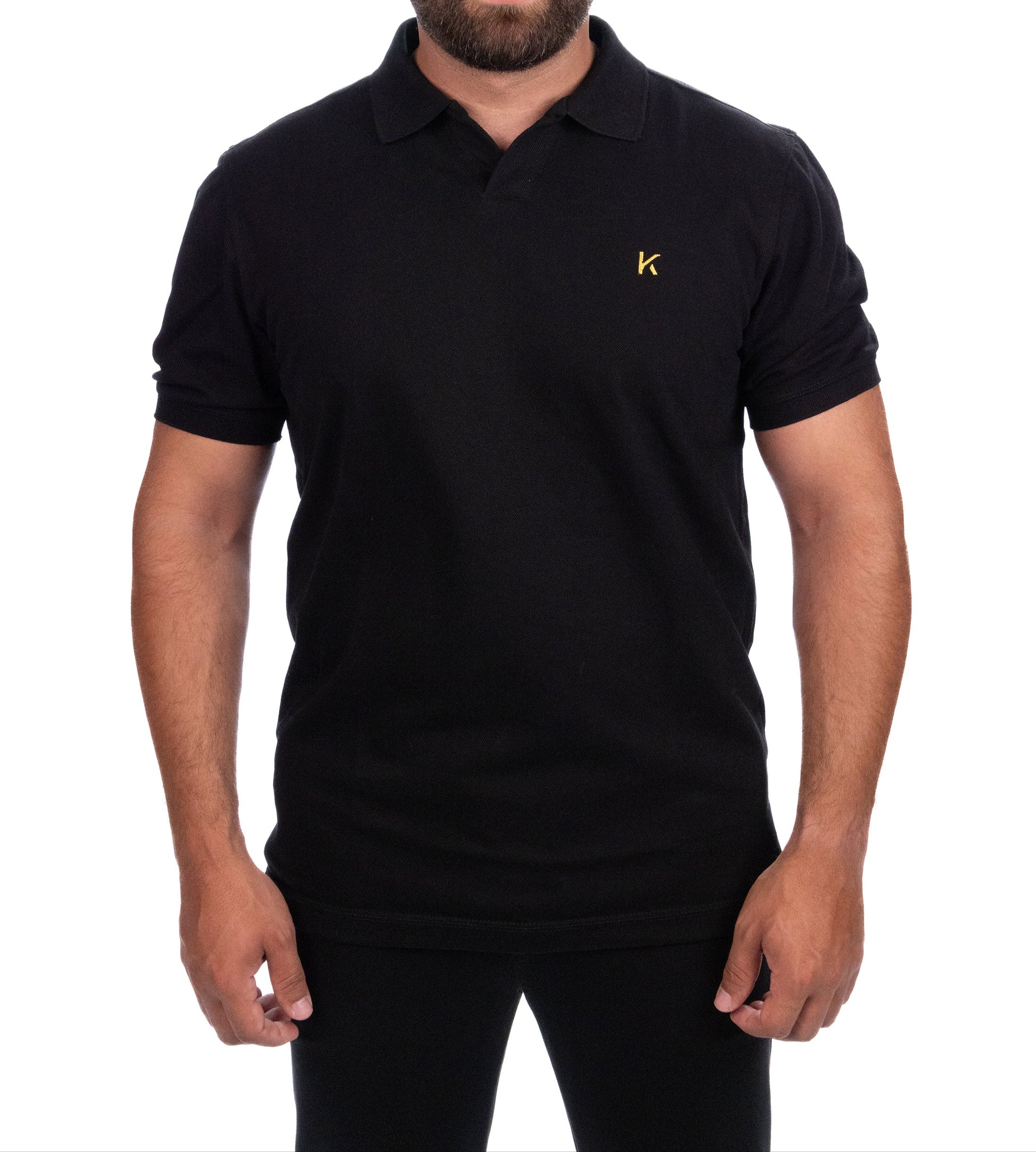 V-neck cotton polo t-shirt