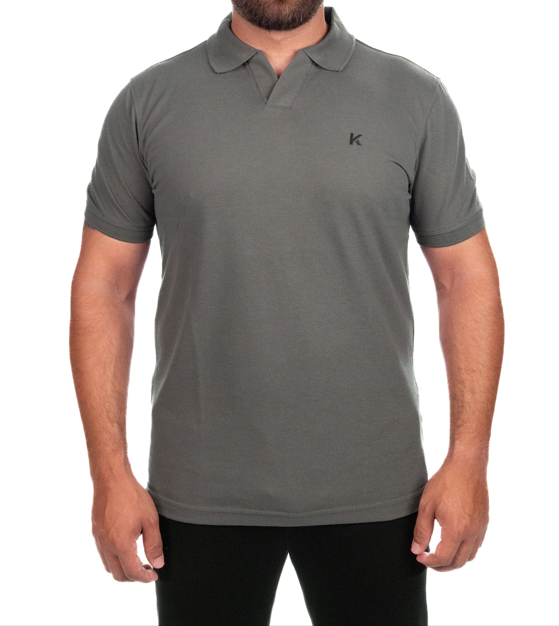 V-neck cotton polo t-shirt