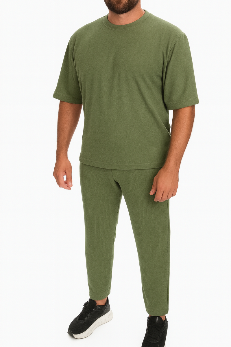 Ribbed cotton comfy set