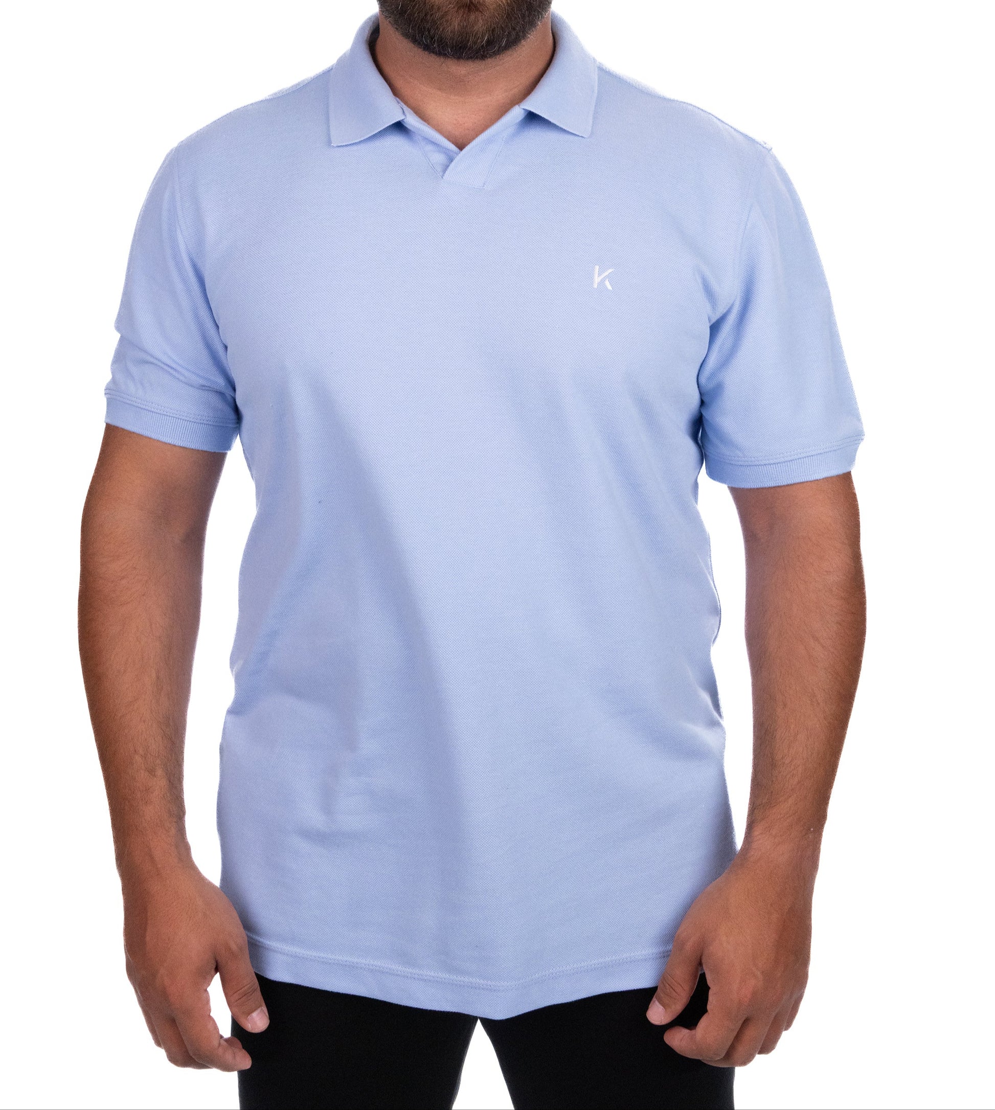 V-neck cotton polo t-shirt