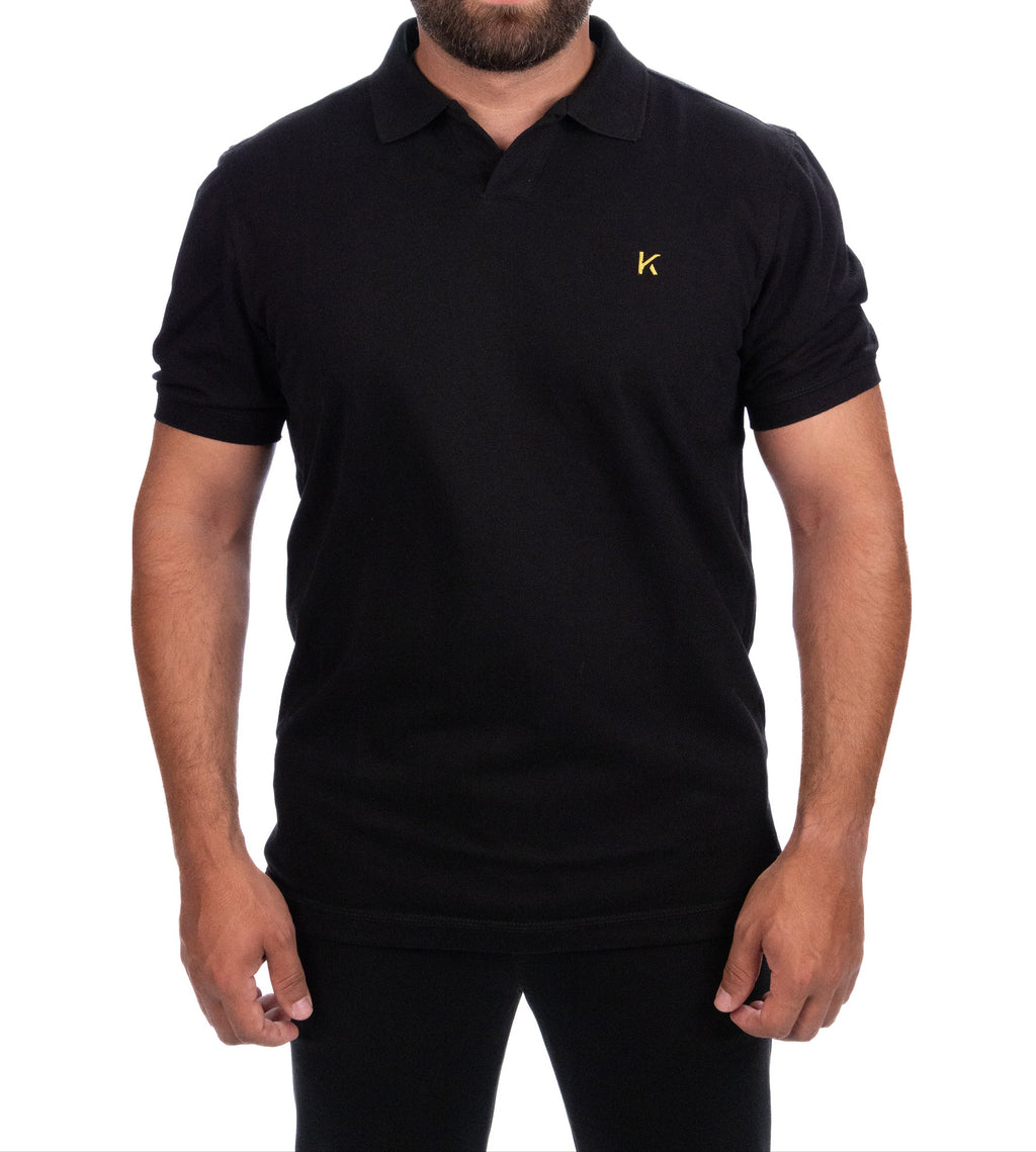 V-neck cotton polo t-shirt